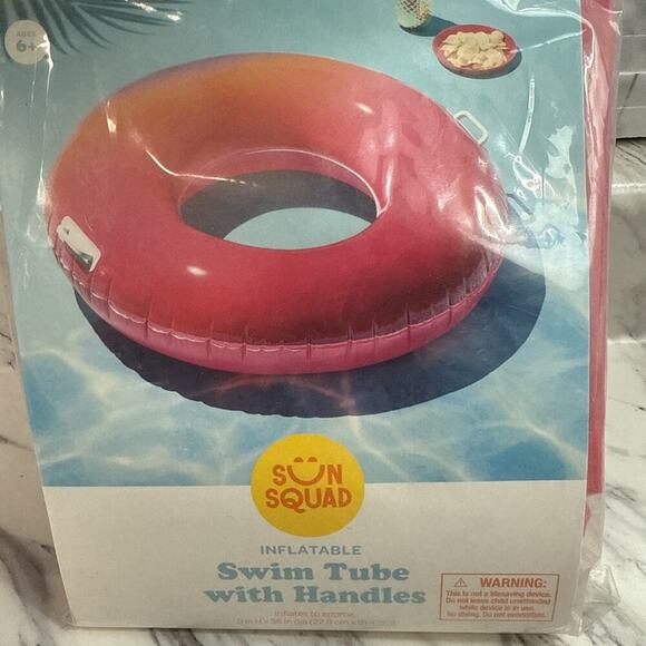 Sun Squad Inflatable Swim Tube with Handles 36” Diameter New Summer Pool Relax - Picture 2 of 4